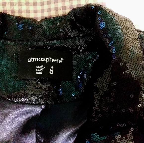 Atmosphere Sequin Blazer Jacket in Dark Blue - Picture 4 of 4